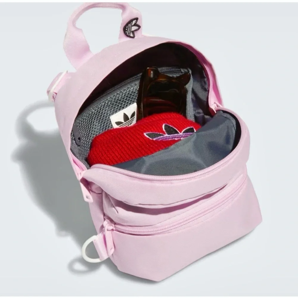 Adidas New Trefoil Logo Mini Backpack 2.0 Originals Orchid Pink Purple - Picture 10 of 10